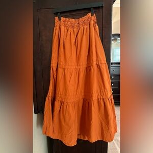 Maeve The Somerset Maxi Skirt by Anthropologie Rust Color Size Medium Like New